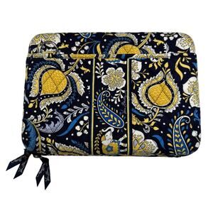 Vera Bradley Ellie Blue Hard Shell iPad Case Retired Elephant Paisley Quilted
